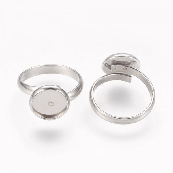 1 support cabochon bague de 16 mm Argent N&deg;05