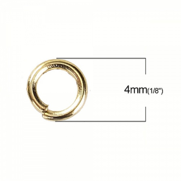 20 Anneaux de jonction ouvert 04 mm Dor&eacute;