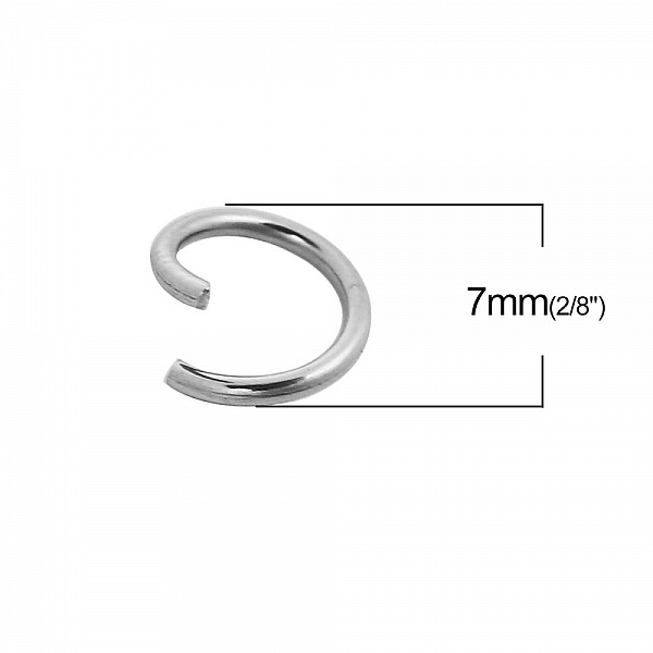 20 Anneaux de jonction ouvert 07 mm Inoxydable