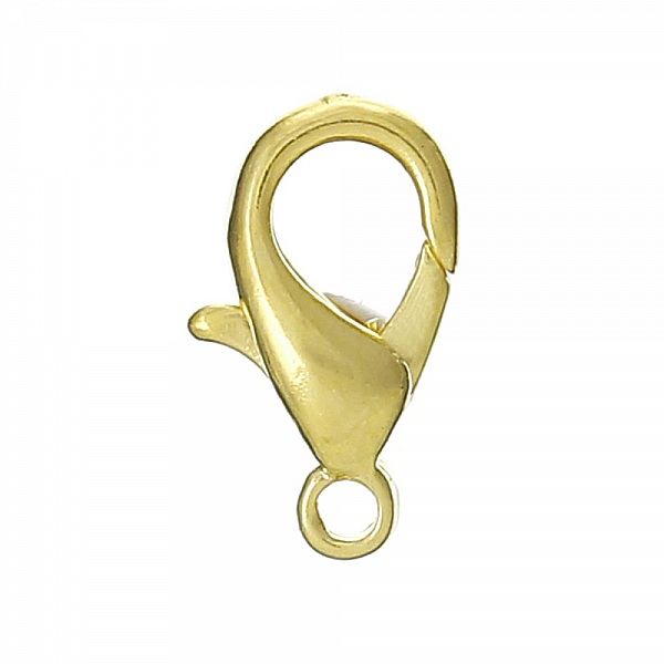 20 Fermoirs Mousqueton 10 x 06 mm dor&eacute;