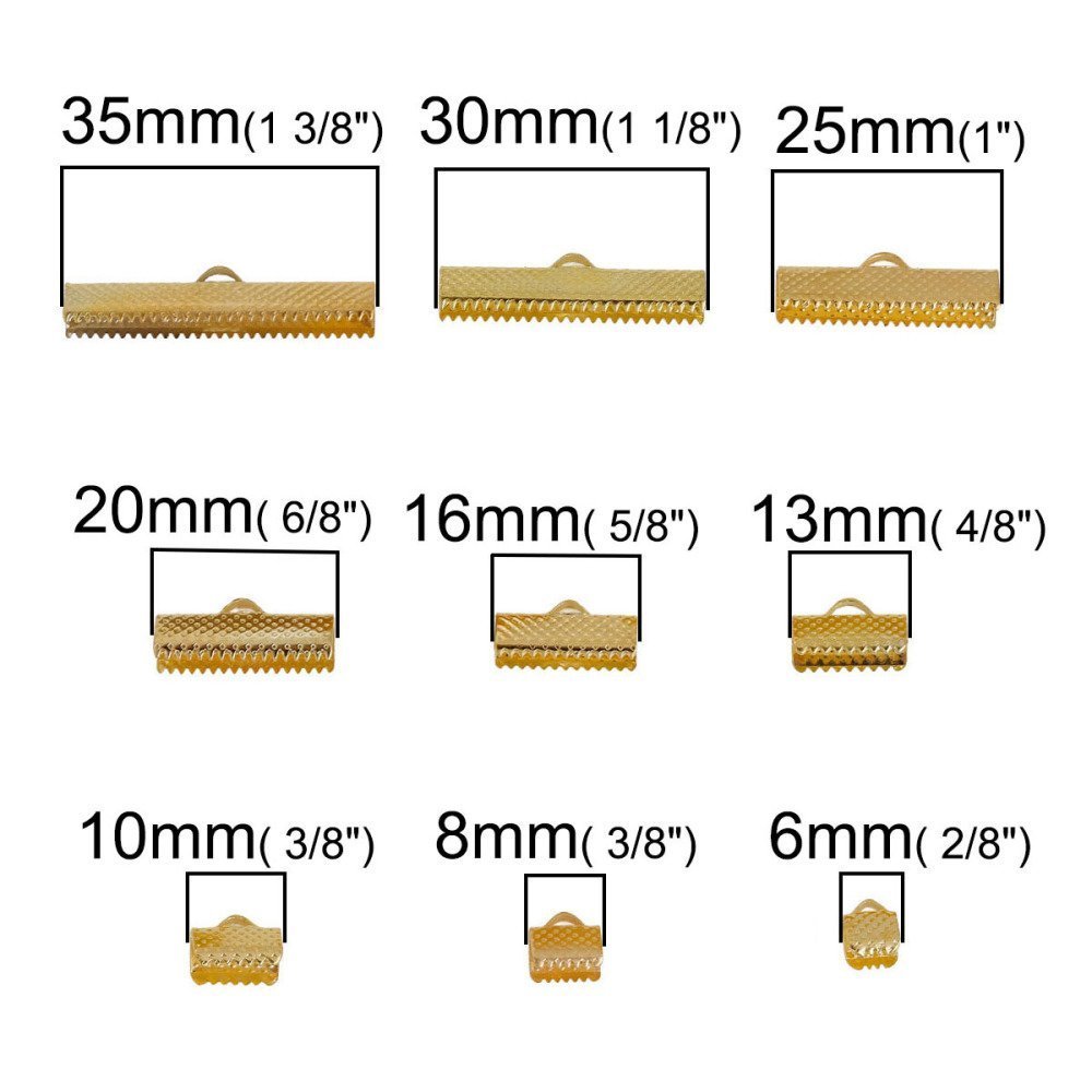 20 Fermoirs griffe 08 x 8mm Doré