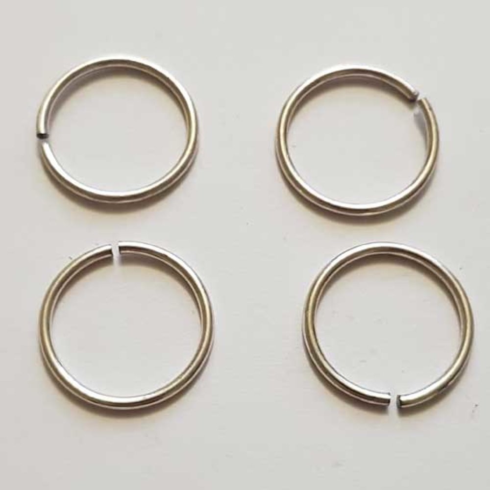 25 anneaux de jonction ouvert 20 mm 01 métal argenté Argent