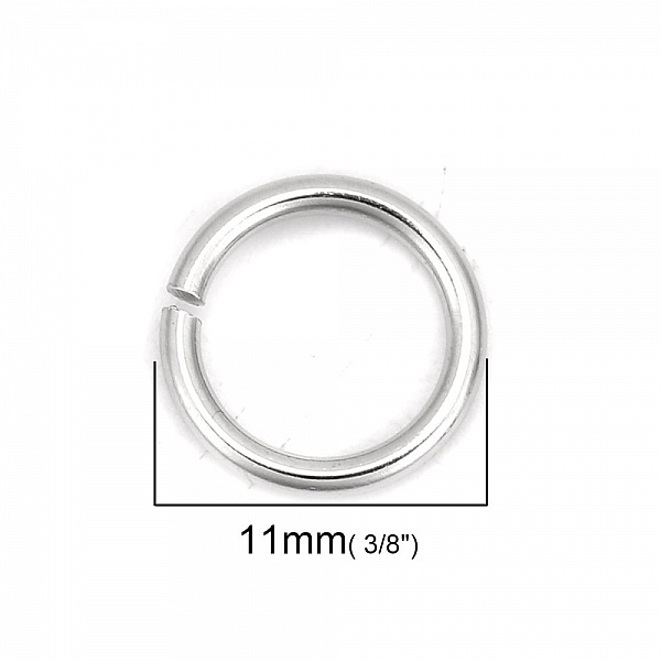 2 Anneaux de jonction ouvert 11 mm Inoxydable
