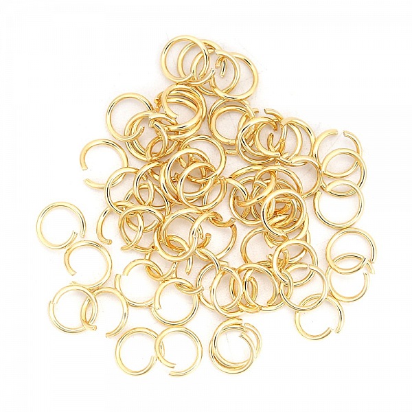 2 Anneaux de jonction ouvert 06 mm Inoxydable dor&eacute;