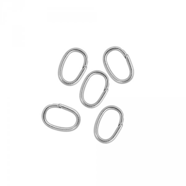 2 Anneaux de jonction ovale ouvert 07 X 4 mm Inoxydable
