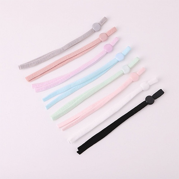 2 Bandes &eacute;lastiques cordon Vert Menthe avec Boucle R&eacute;glable attache pour Masque.