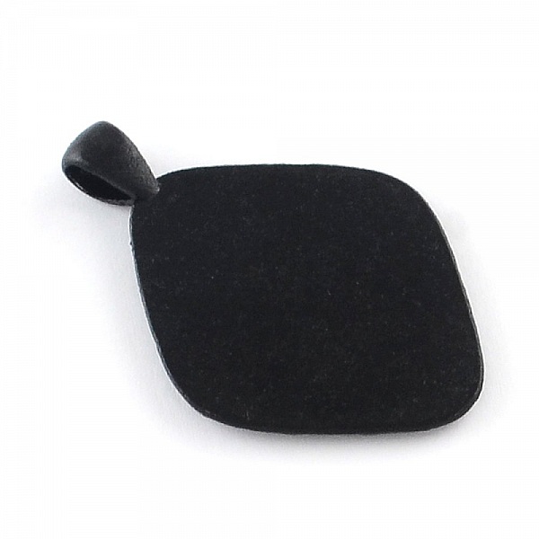 2 supports cabochons de 25 X 18 mm Noir, pendentifs cabochons 304-20