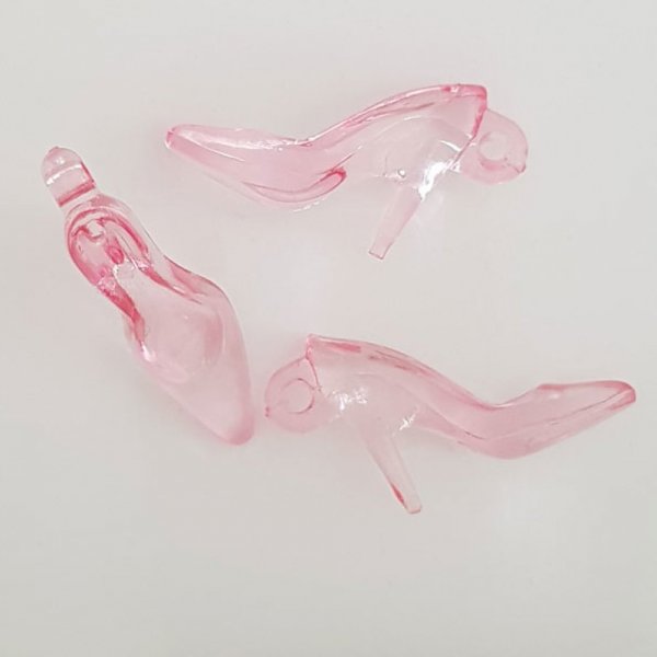 3 Breloques Chaussure N&deg;33 Rose