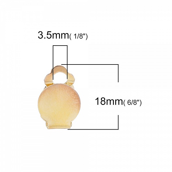 50 Supports Boucles d'oreilles Clips Plateau N&deg;05 x 25 Paires
