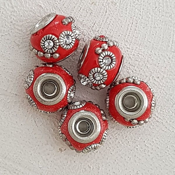 5 Perles Rondes 12/10 mm N&deg;04