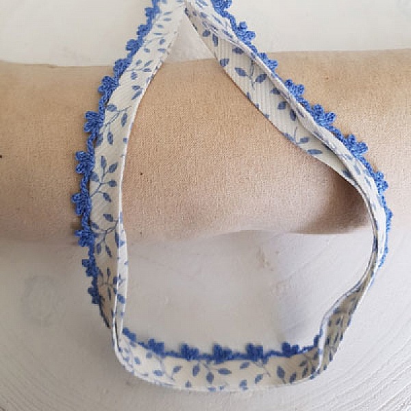 80 cm Ruban Biais Multi-Fleurs et Dentelle N&deg;03