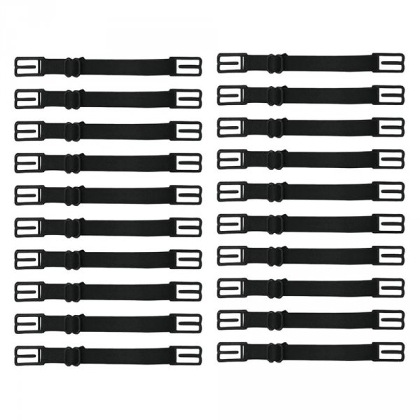 Attache elastique 20 Extensions de masque r&eacute;glable crochet d'oreille Noir rallonge masque