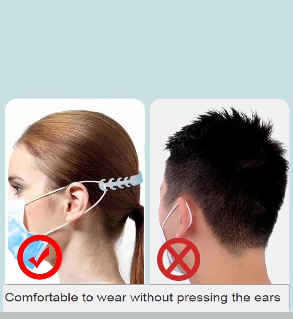 Attache elastique 5 Protecteurs d'oreilles réglable pour masque Violet