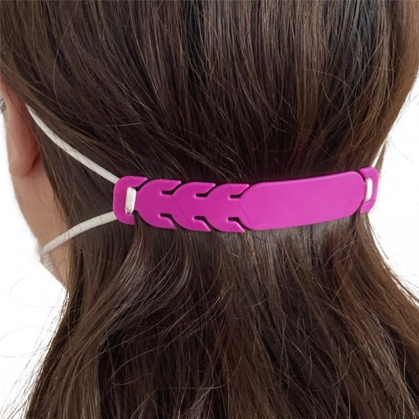 Attache elastique Protecteur d'oreille r&eacute;glable pour masque N&deg;02 Rose
