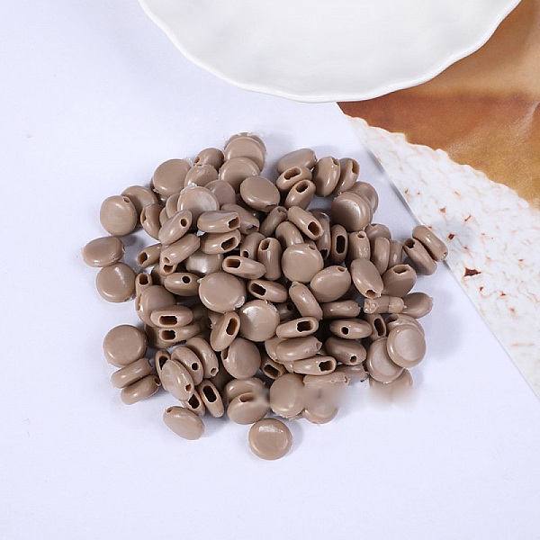 Attache elastique attache Boucle Galet en Caoutchouc Brun Fonc&eacute; N&deg;02 x 10 pi&egrave;ces