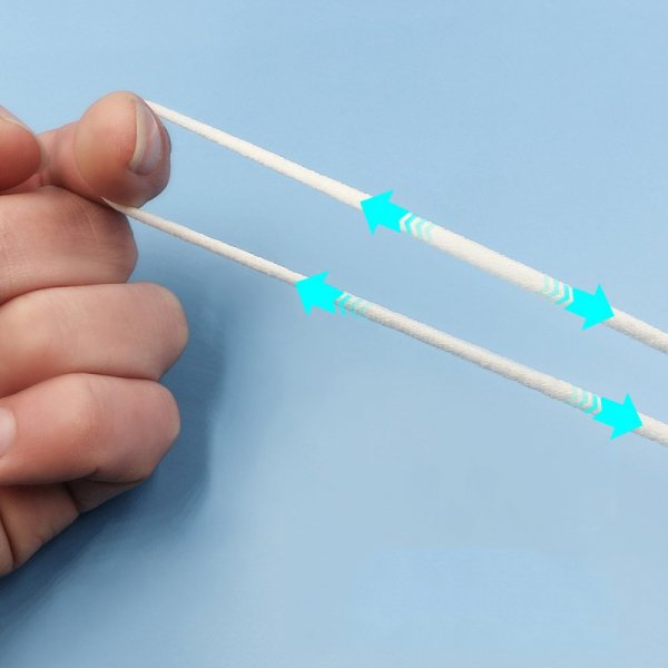 Au m&egrave;tre &Eacute;lastique masque Polyester rond 2.2 mm Blanc