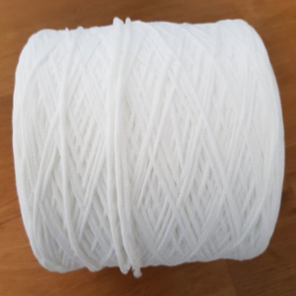 Au m&egrave;tre &Eacute;lastique masque Polyester rond 2.2 mm Blanc