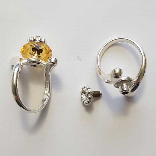 Bague pour perles europ&eacute;ennes &agrave; grand trou taille 9 N&deg;02