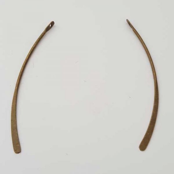 Barre Tige Courb&eacute; En M&eacute;tal Argent&eacute; 1 anneau N&deg;01 Bronze