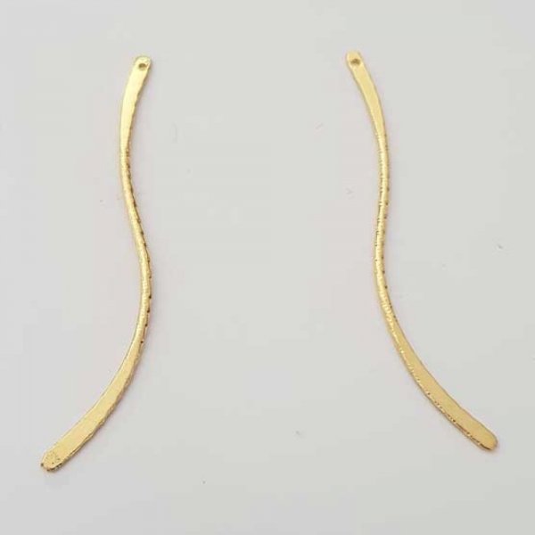 Barre Tige Courb&eacute; En M&eacute;tal Argent&eacute; 1 anneau N&deg;02 Dor&eacute;