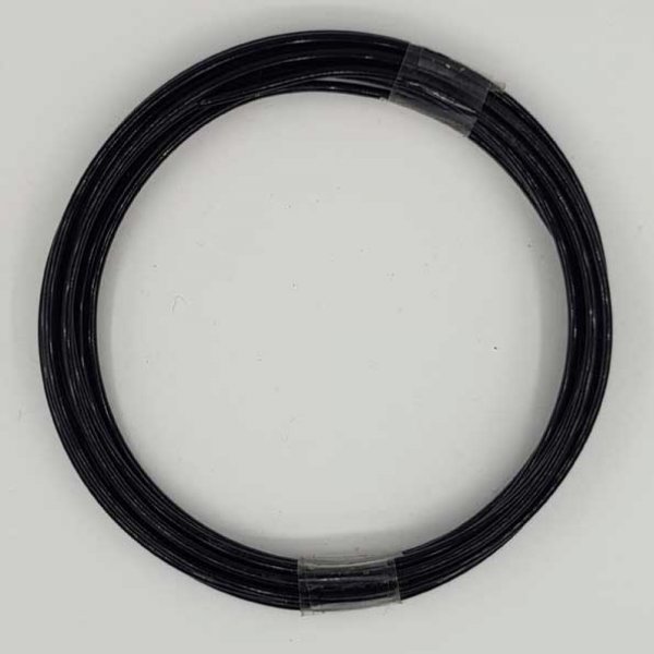 Bobine de 3 m&egrave;tres fil aluminium rond 2 mm Noir