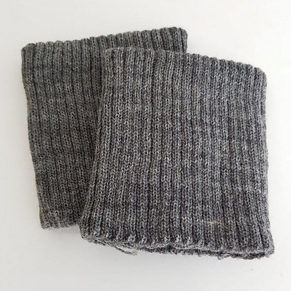 Bord c&ocirc;te poignet ou bas de pantalon Gris