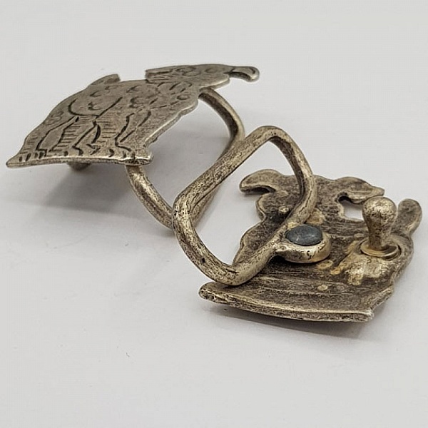 Boucle de ceinture Argent N&deg;16 Chien