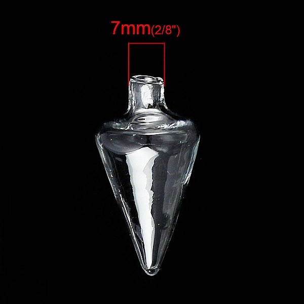 Boules en verre c&ocirc;ne 02 de 37mm 5 pi&egrave;ces