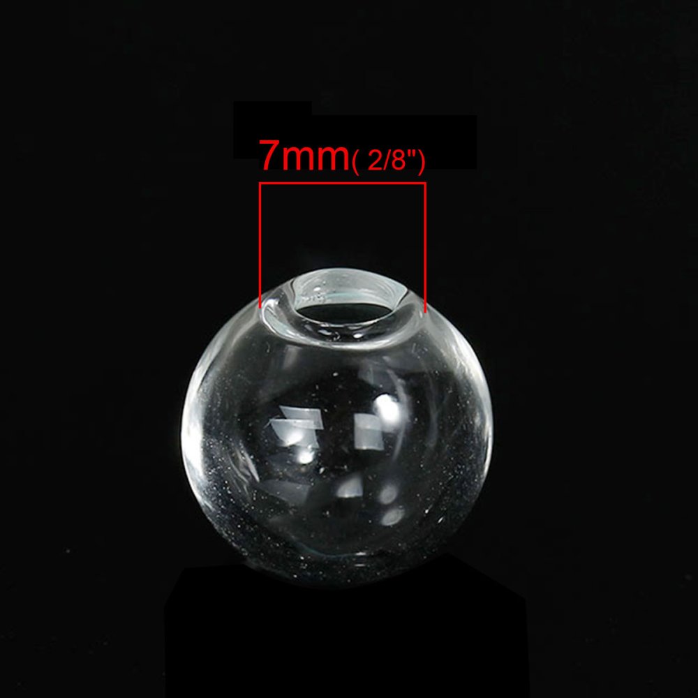Boules en verre ronde de 14mm 20 pièces à remplir