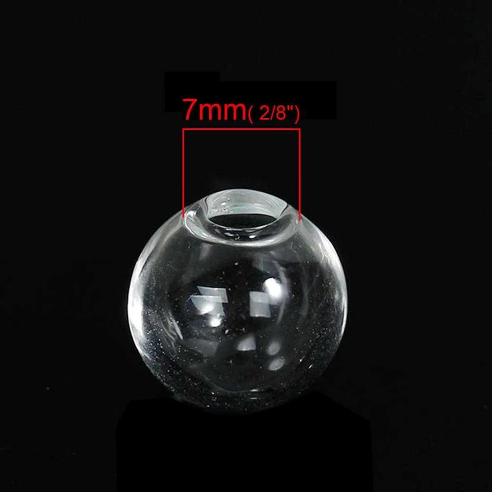 Boules en verre ronde de 14mm 20 pièces à remplir