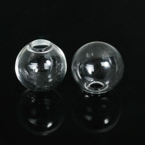 Boules en verre ronde de 14mm 20 pi&egrave;ces &agrave; remplir
