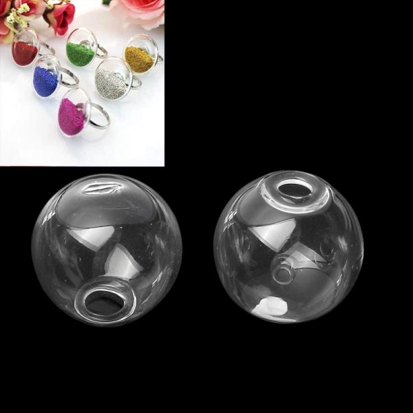 Boules en verre ronde de 16mm 20 pi&egrave;ces &agrave; remplir