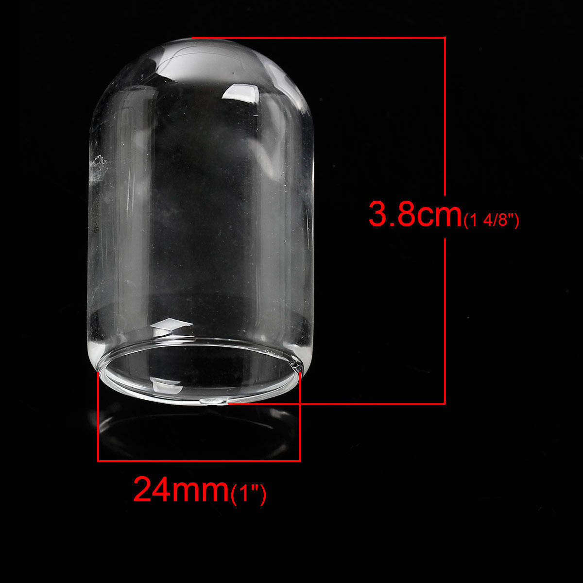 Boules en verre à remplir tube 02 de 38mm 3 pièces
