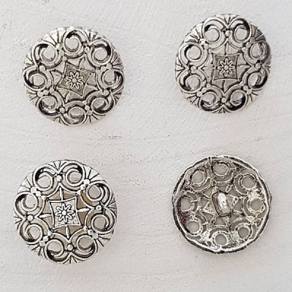 Bouton Argent N&deg;16 de 21 mm Rond