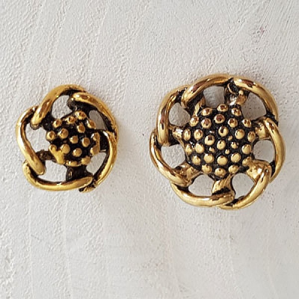 Bouton Dor&eacute; N&deg;02 de 18 mm Rond