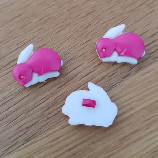 Bouton fantaisie &agrave; motifs pour enfants lapin N&deg; 02