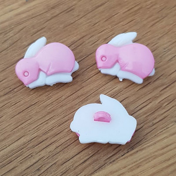Bouton fantaisie &agrave; motifs pour enfants lapin N&deg; 05
