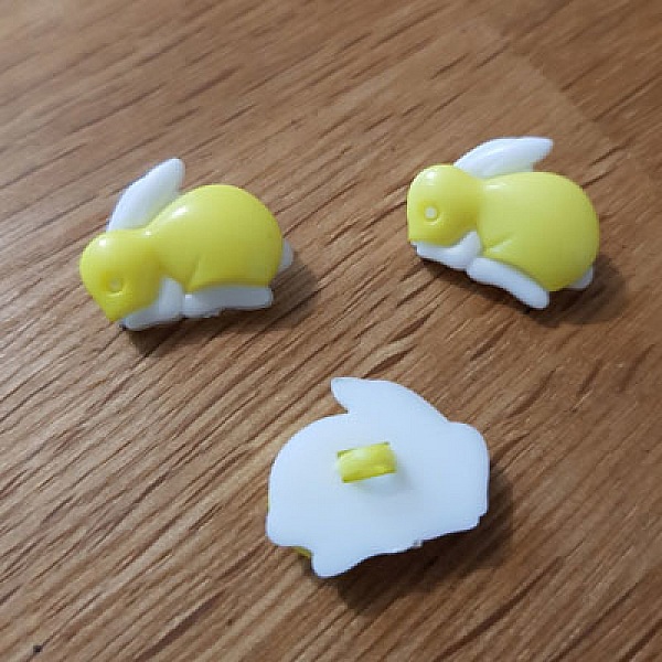 Bouton fantaisie &agrave; motifs pour enfants lapin N&deg; 08