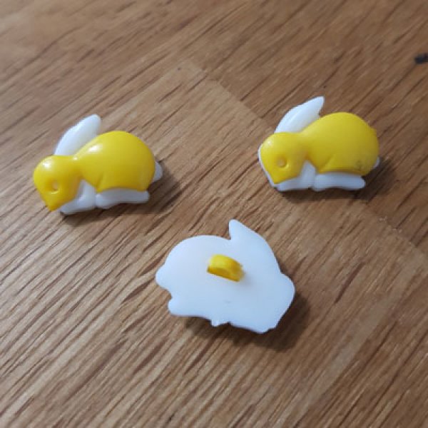 Bouton fantaisie &agrave; motifs pour enfants lapin N&deg; 09