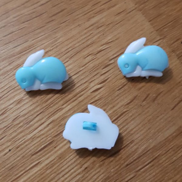 Bouton fantaisie &agrave; motifs pour enfants lapin N&deg; 10