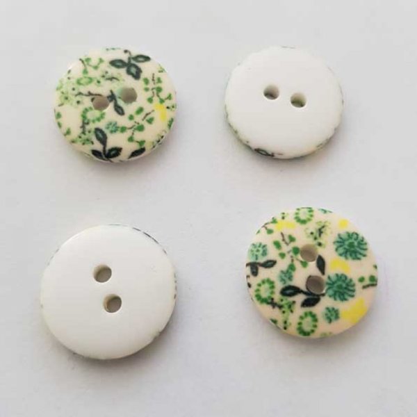 Bouton fantaisie &agrave; fleurs 18 mm N&deg;01
