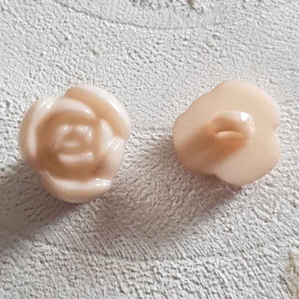 Boutons fantaisie, enfants, b&eacute;b&eacute;s Motif Fleur N&deg;01-01 Beige