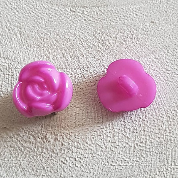 Boutons fantaisie, enfants, b&eacute;b&eacute;s Motif Fleur N&deg;01-13 Violet