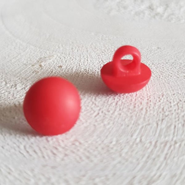 Boutons fantaisie, enfants, b&eacute;b&eacute;s Motif Demi Boule N&deg;04-03 Rouge