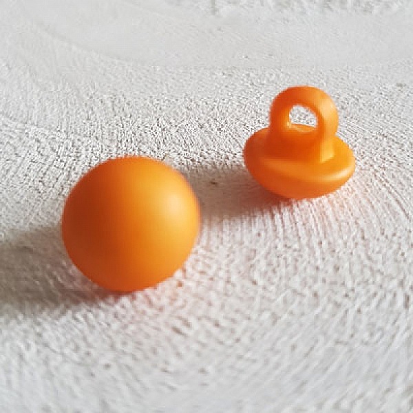 Boutons fantaisie, enfants, b&eacute;b&eacute;s Motif Demi Boule N&deg;04-05 Orange