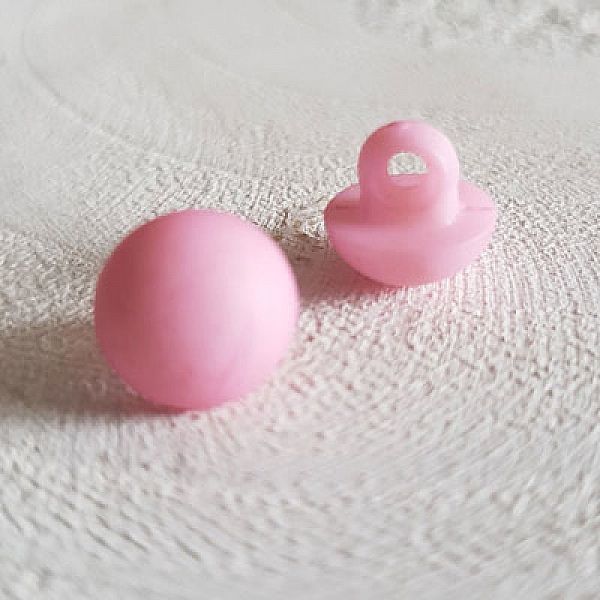 Boutons fantaisie, enfants, b&eacute;b&eacute;s Motif Demi Boule N&deg;04-06 Rose