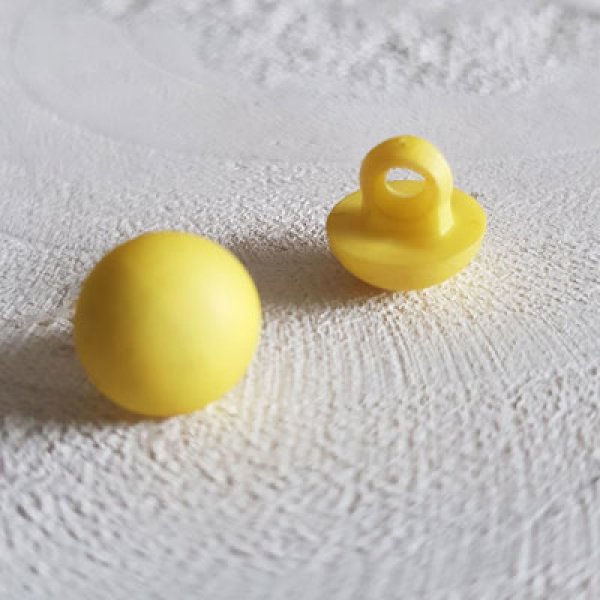 Boutons fantaisie, enfants, b&eacute;b&eacute;s Motif Demi Boule N&deg;04-07 Jaune