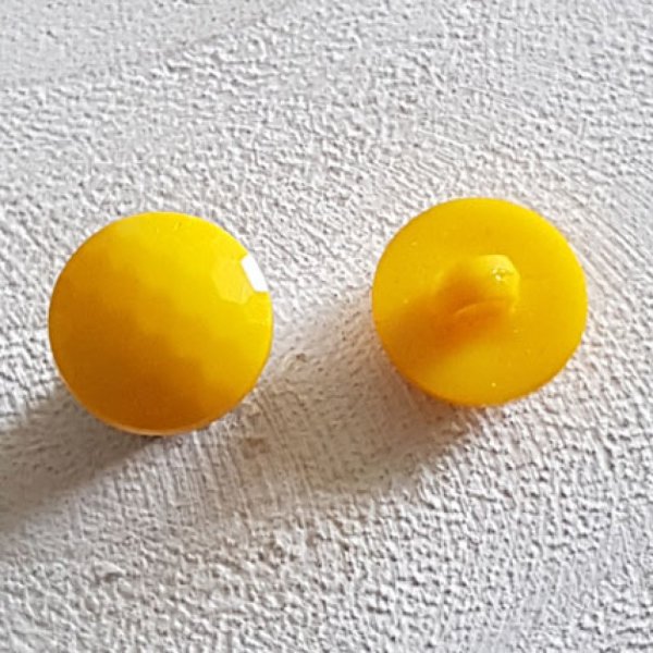 Boutons fantaisie, enfants, b&eacute;b&eacute;s Motif plat &agrave; facette N&deg;05-01 Jaune 01