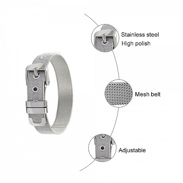 Bracelet Acier Inoxydable 10 mm Dor&eacute; Ros&eacute;