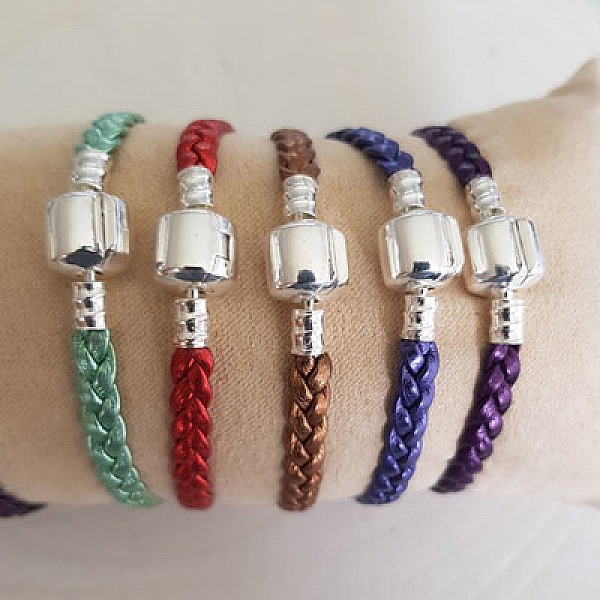 Bracelet Clip Europ&eacute;en tress&eacute; Uni 03 DU 15 AU 23 CM Antic